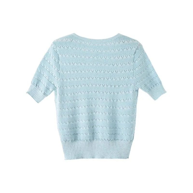Late White Knitwear Women's Blue-1