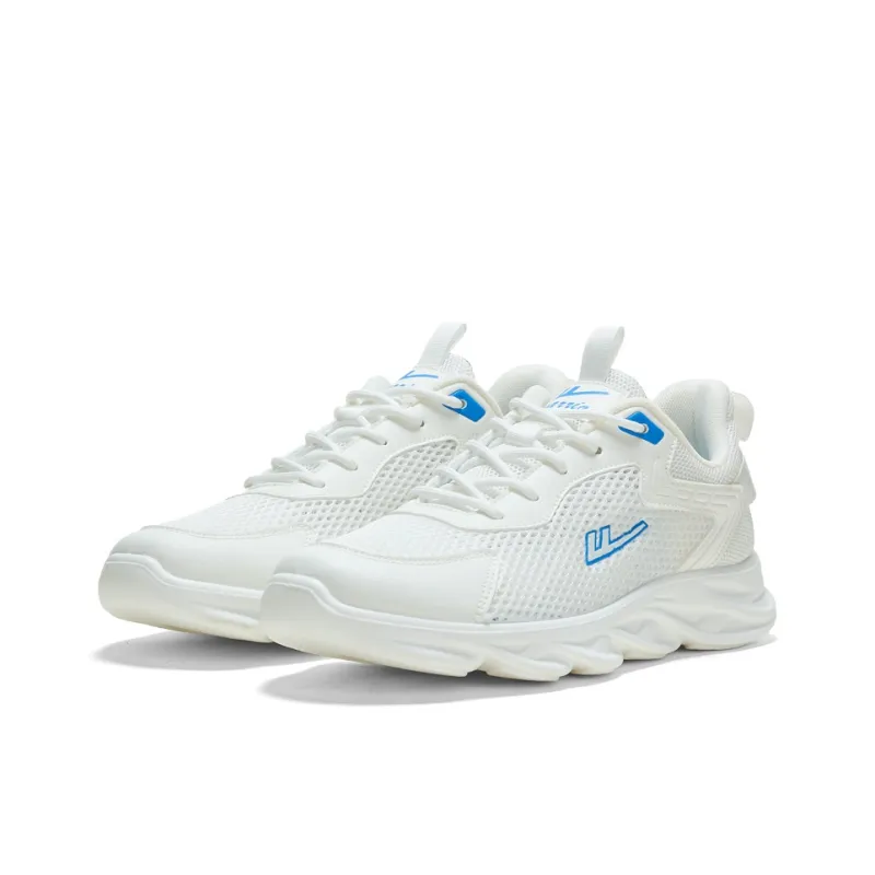Warrior Slip Resistant, Abrasion Resistant, Breathable Low Top Casual Training Running Shoes Men's White Blue-1