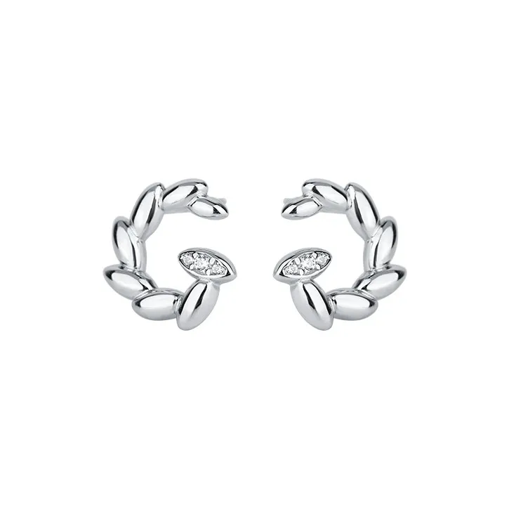 PHOENIXSILY 999 Fine Silver Stud Earrings Women's-0