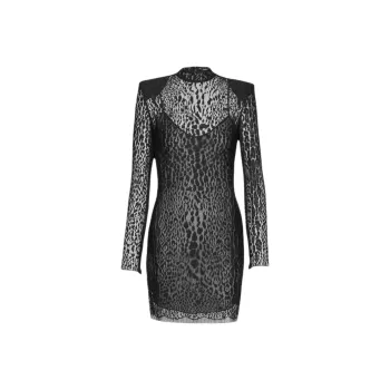 BALMAIN Long Sleeved Dress Women's Black