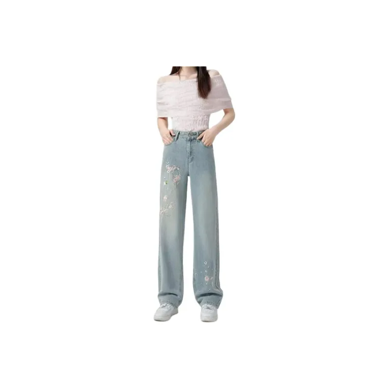 Concubine Zhu Jeans Women's Vintage Blue-0