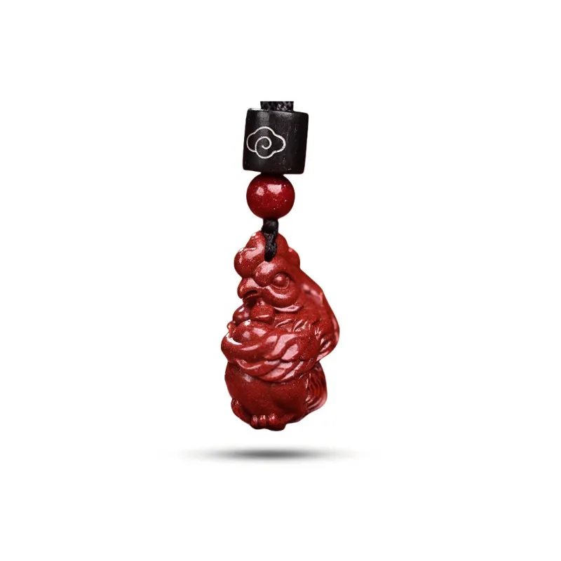 Dora Skewers Cinnabar Jade Pendants Unisex-6