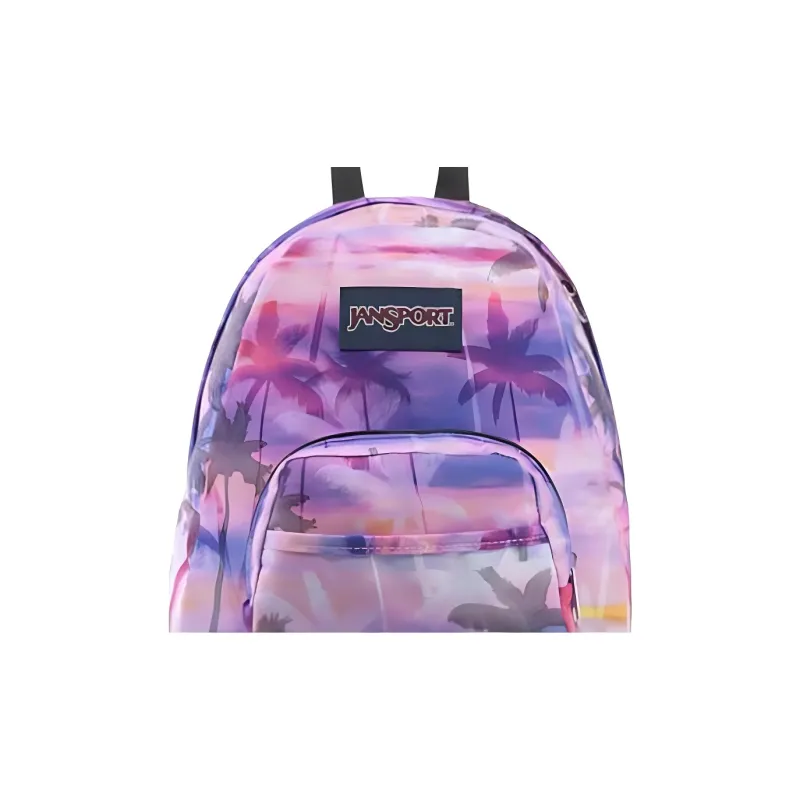 JanSport Polyester Backpack Unisex Pink Purple-2