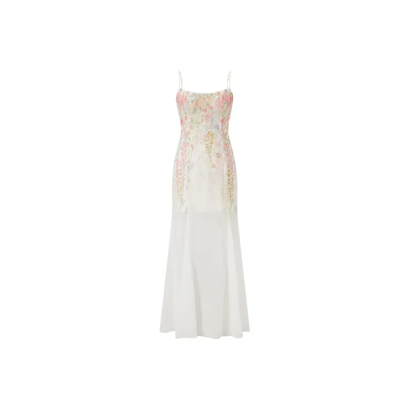 ACAINES Slip Dresses Women's Apricot-0