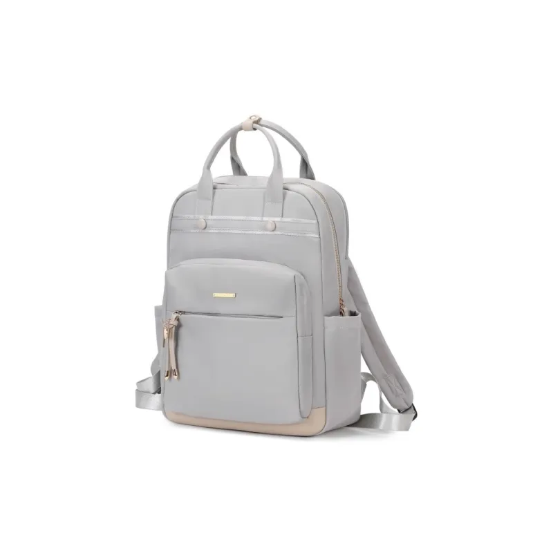 CORE BIRD Oxford Backpack Women's Apricot/Elegant Black/Ice Gray/Apricot Gray/Mint Green-4