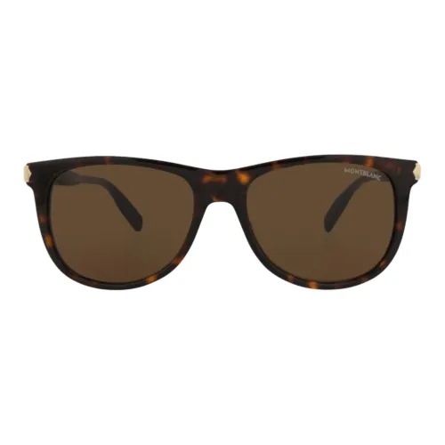 MONTBLANC Acetate Oval Sunglasses Men's Brown