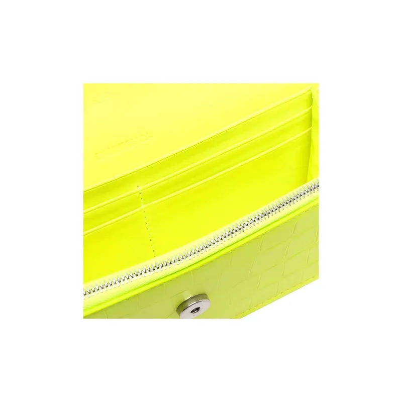 Balenciaga Gossip Calfskin Shoulder Bag Crossbody Bag Women's Neon Yellow-3