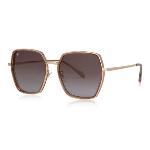 VEGOOS TR/Memory Plastic Metal Irregular Shape Sunglasses Women's