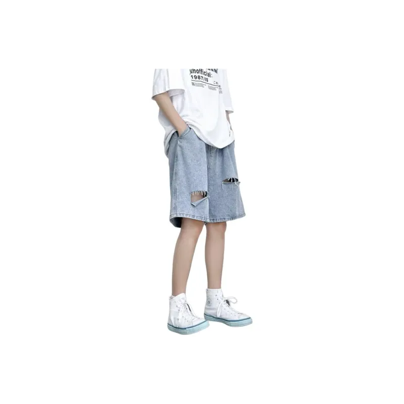 CORNILOT Denim Shorts Unisex Light Blue-2