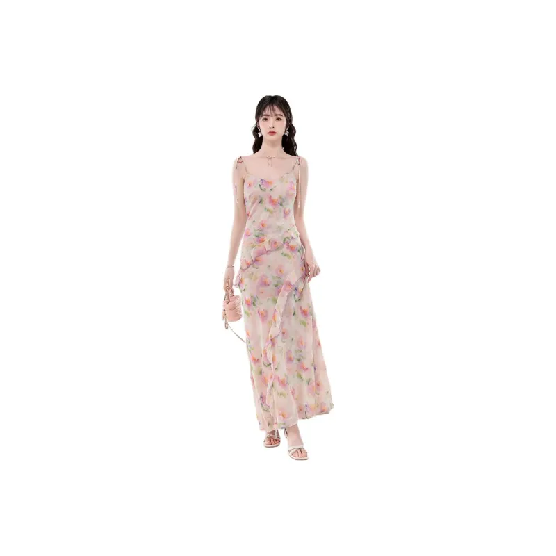 ERIRI Slip Dresses Women's Pink-0