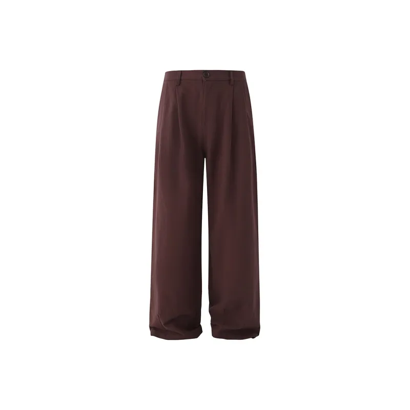 MRCYC Summer Casual Pants Unisex Khaki/Burgundy-4