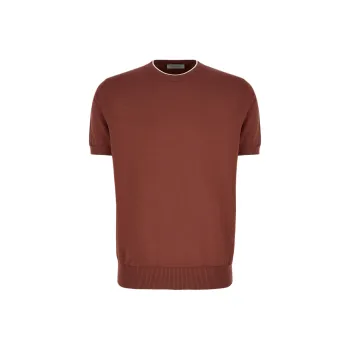 Canali T Shirts Men Burgundy