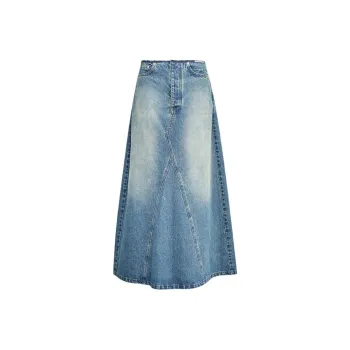 ANN ANDELMAN Denim Long Skirt Women's