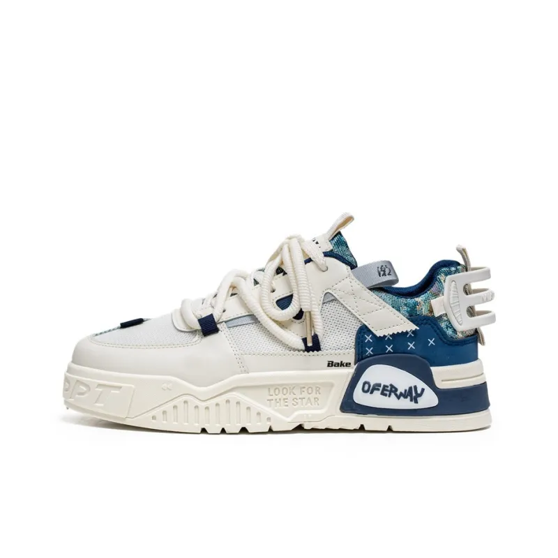 BAKE Anti Slip Wear Resistant Low Top Skateboard Shoes Men's-10