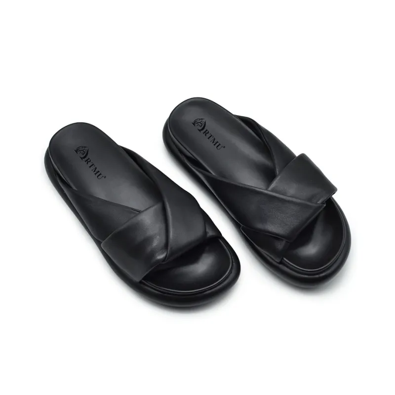 ARTMU Rubber Sole Slip Resistant Slide Slippers Women's-10
