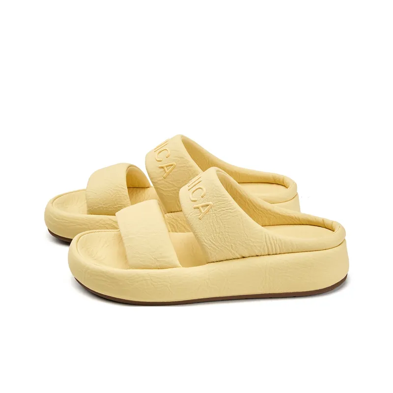 La Chapelle Quick Dry Slip Resistant Slide Slippers Women's Yellow-5