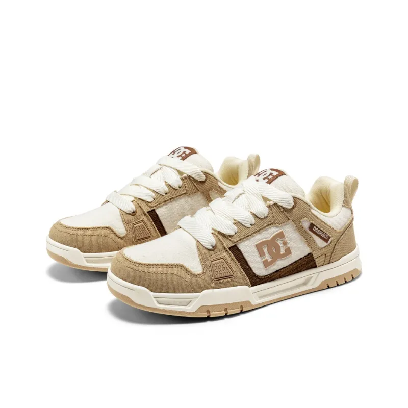 DC Shoes STAG CAS Abrasion Resistant Low Top Skateboard Shoes Men's Mocha Mousse-1