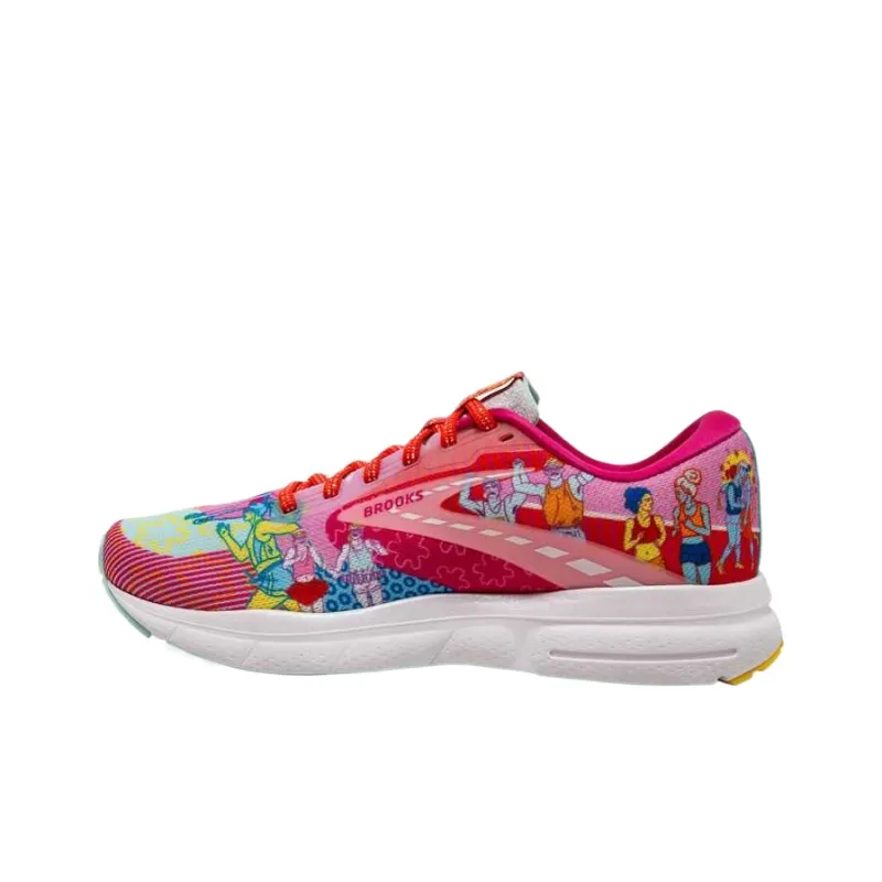 Brooks Trace 3 Pink Blue Yellow-2