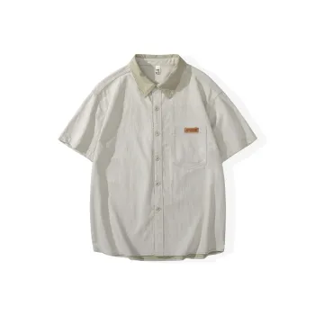 EPTISON Shirts Unisex Gray Khaki Color
