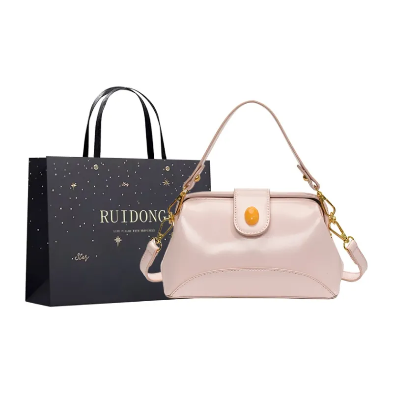 Smart PU Crossbody One Shoulder Handbag Women's Pink/Yellow/Black/White-4