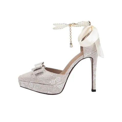 LXVB High Heels Women's Ecru