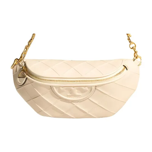 TORY BURCH Fleming Soft Leather Fanny Pack Trumpets Women's Vanilla Soft Ice Cream