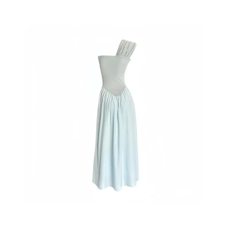 YGPRW Sleeveless Dresses Women's Gray Blue-1
