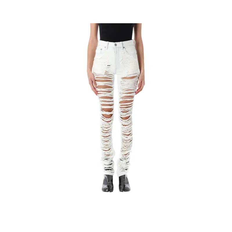 MM6 Maison Margiela Distressed Skinny Jeans-0