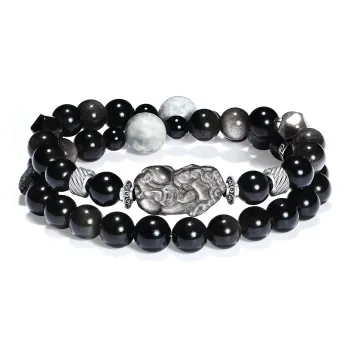 PUTUOSHANWENCHUANG Map Stone Jade Bracelets Unisex