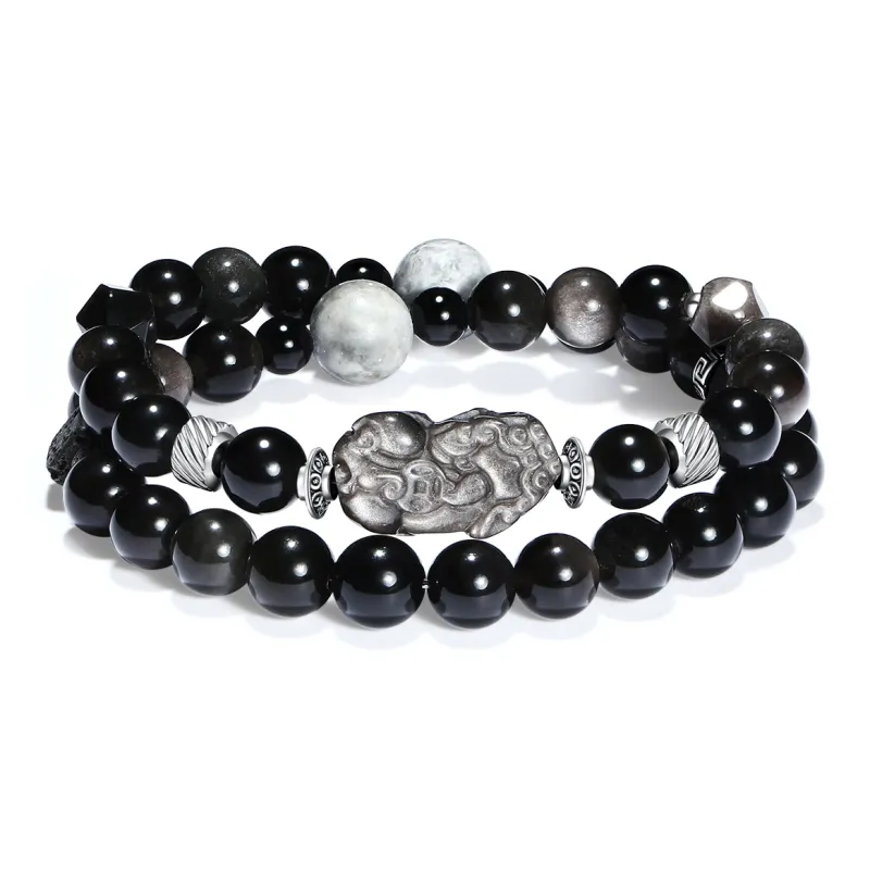 PUTUOSHANWENCHUANG Map Stone Jade Bracelets Unisex-0