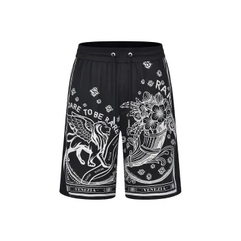 RARE Casual Shorts Men Black/White