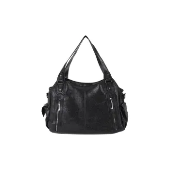 VIHUS PU Shoulder Bag, Crossbody Bag, Handbag Men's Black