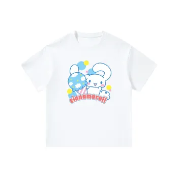 Sanrio x CINNAMOROLL Yugui Dog T Shirt Unisex White Heather Gray