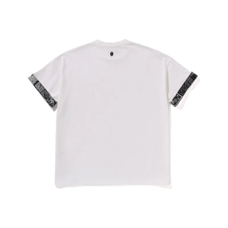 BAPE BLACK Paisley Patch Logo Tee-1