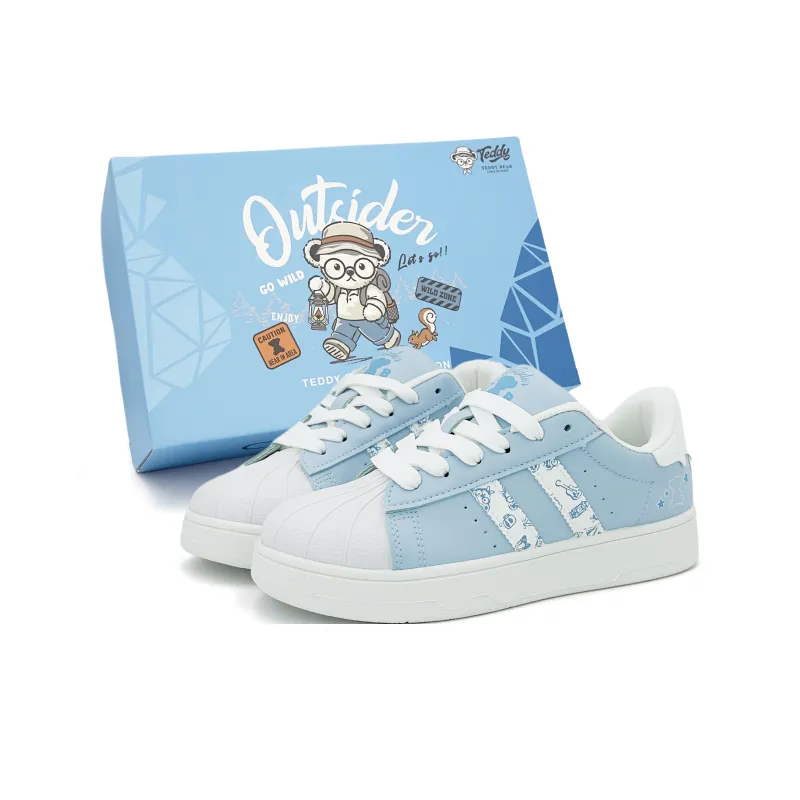 Teddy Bear Collection Low Top Skateboard Shoes Unisex-15