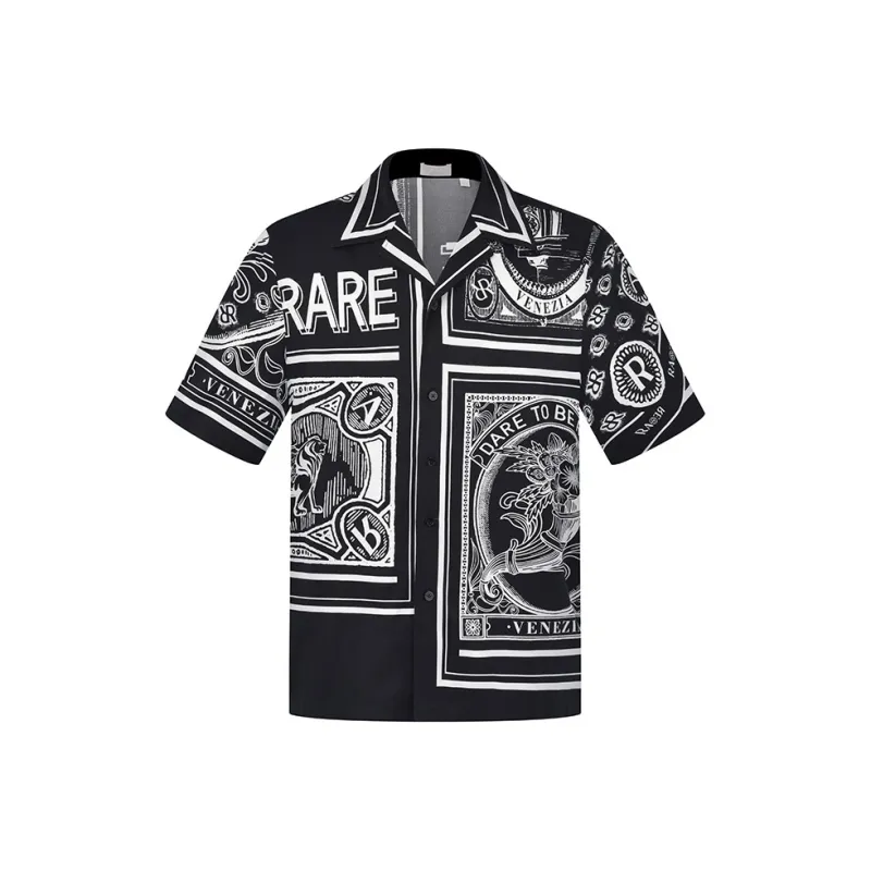 RARE Shirts Men Black/White-0