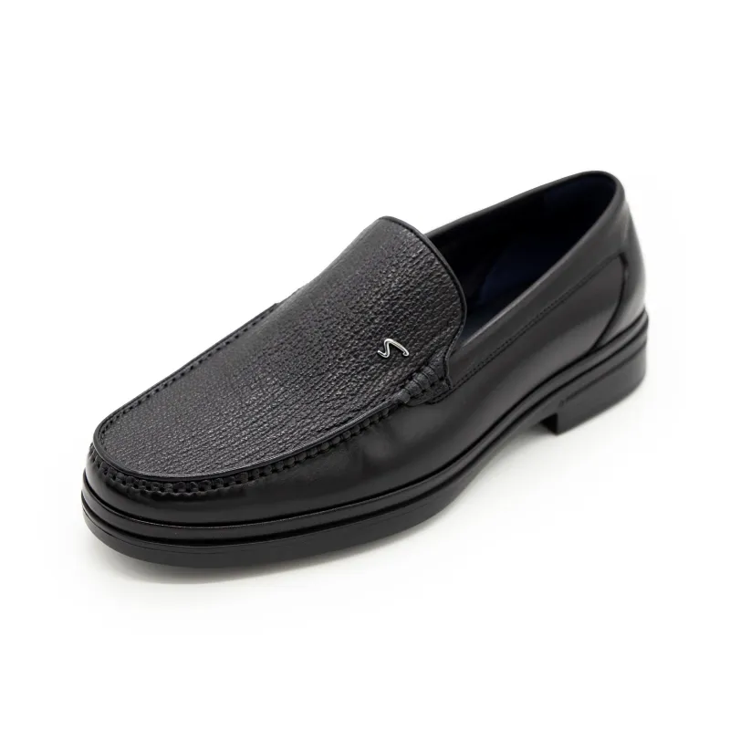 Satchi Business Formal Leather Shoes, Slip on Men's Black-2