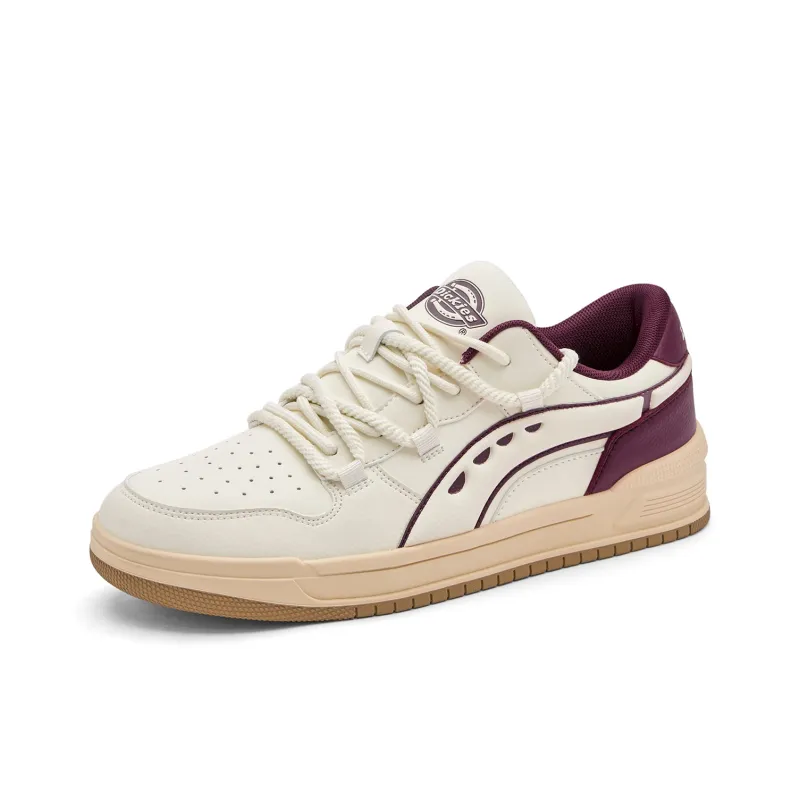 Dickies Low Top Skateboard Shoes Men's White Dark Red-1
