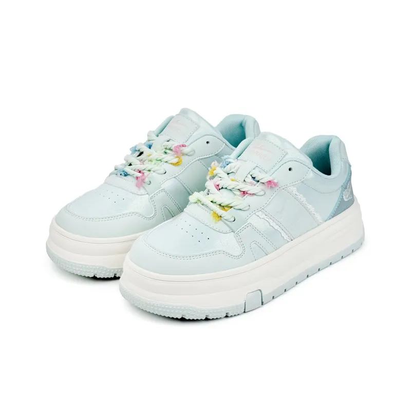 Warrior Cushioning, Balance, And Breathable Design Low Top Skateboard Shoes Women's Cyan-1
