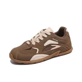 SUPEREDGE Breathable Lightweight Rebound Low Top Casual Shoes Women's Brown