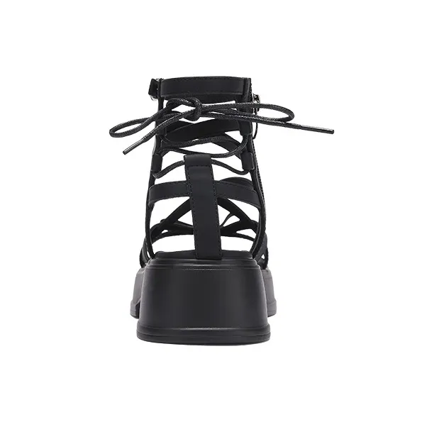 DAPHNE Roman Sandals Women's Black-3