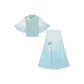 Blue Top+Blue Skirt