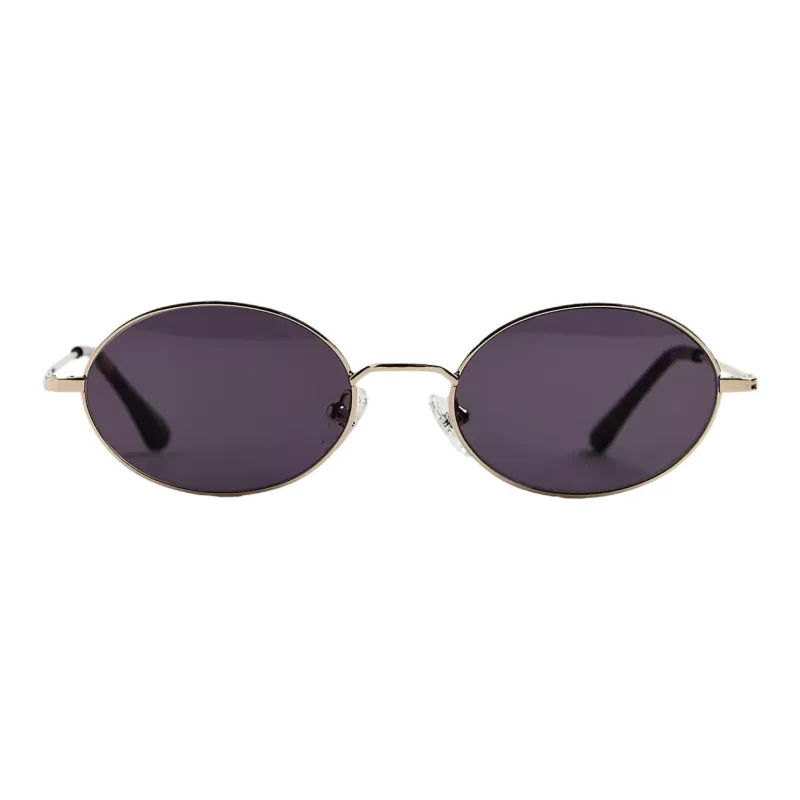 ZARA Metallic Nylon Oval Sunglasses Men's Gold-1