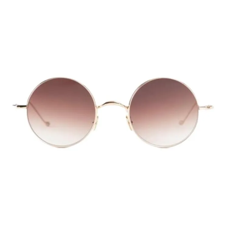 JACQUES MARIE MAGE Titanium Round Sunglasses Men's Gold-0