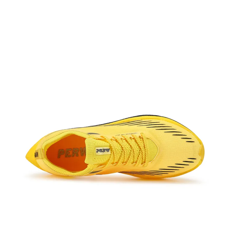 PERW Running Shoes Unisex Low Top Tulip Yellow-4