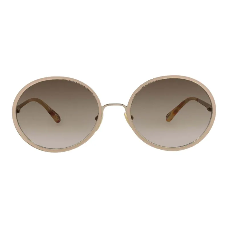 Chloe Round Sunglasses Women's Beige-1