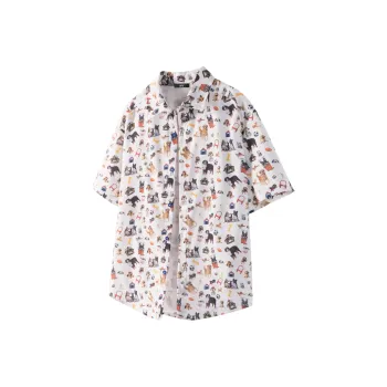 IN'S Shirts Unisex Puppy White