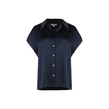 VINCE Short sleeve Silk Shirt