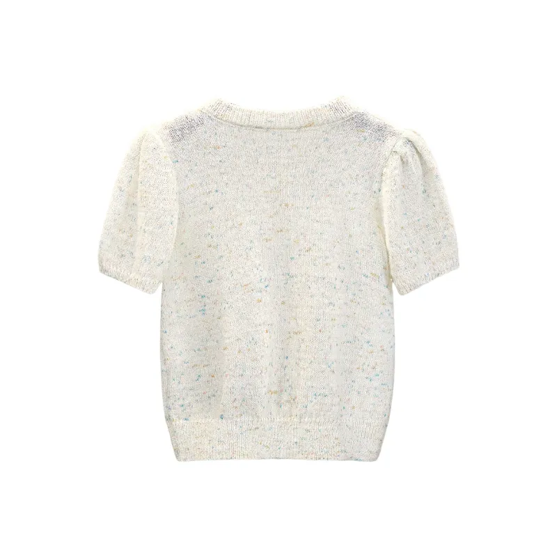 TOUCH Knitwear Women's Blue With White Lettering-1