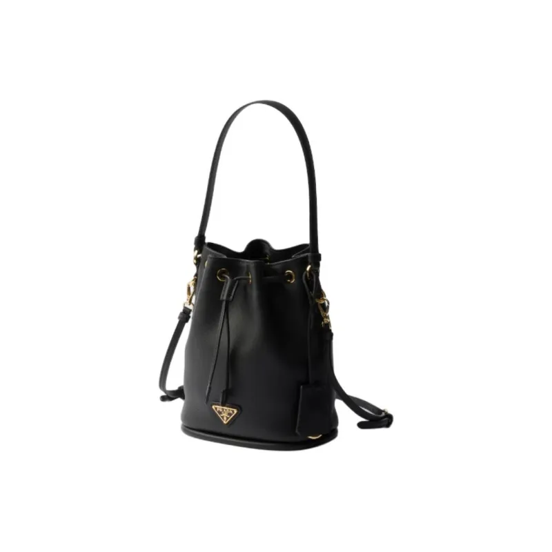 PRADA Calfskin Bucket Bag, Shoulder Bag, Handbag Mini Women's Black-1